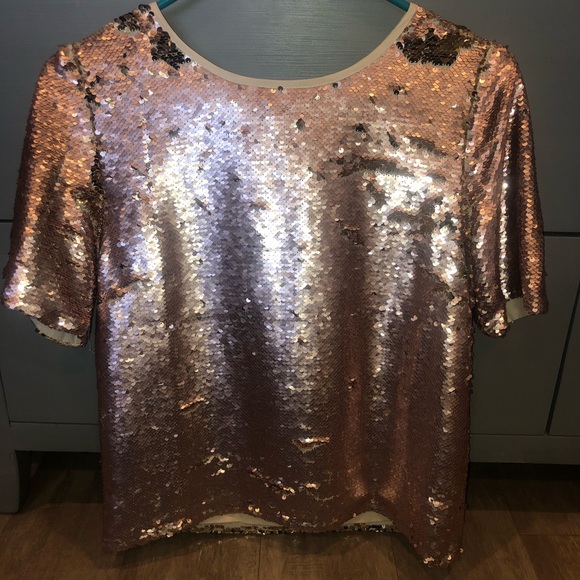 Topshop Tops - TopShop Sequin Top